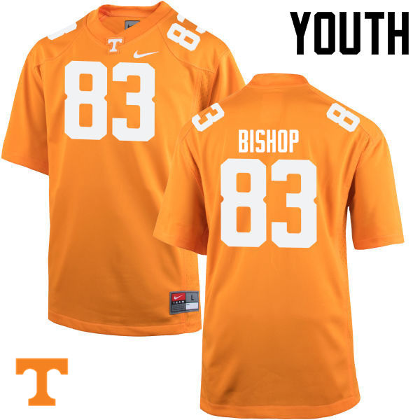 Youth #83 BJ Bishop Tennessee Volunteers College Football Jerseys-Orange